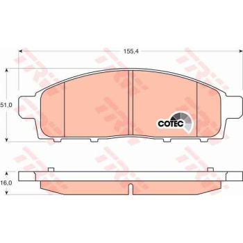 BALATA FREN ON-(MITSUBISHI  L200 CR 2.5 DI-D 06->>      L200 SU 2.4 DI-D 15->>     FIAT   FULLBACK PICK-UP 16->>  