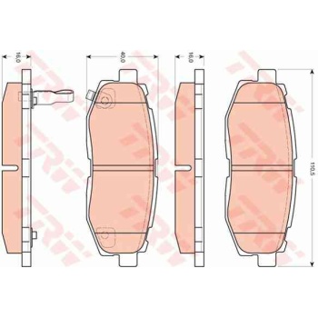 BALATA FREN ARKA-(SUBARU  BRZ 2.0 2012>     FORESTER 2.0 2013>     LEGACY 2.5 2009>     OUTBACK 2.5 2009>     TRIBECA 3.0 2006>  