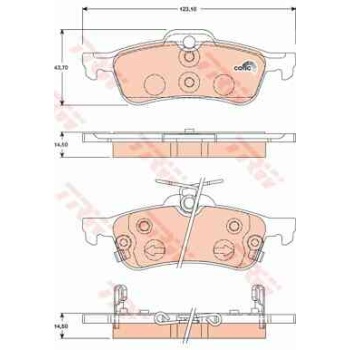 BALATA FREN ARKA-(TOYOTA  YARIS 06>11 1.5 HYBRID 12>  FRANSA MONTAJ     HONDA  CIVIC 1.4 12>>    1.6 ID-TEC 13>>