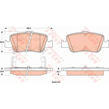 BALATA FREN ARKA - TOYOTA  COROLLA 07>12 - AURIS 2013> 1.4 D4D DIZEL 