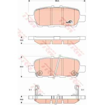 BALATA FREN ARKA-(NISSAN  JUKE 11>13     SUZUKI  GRAND VITARA 2.0 - 1.9 DDIS 05>15     INFINITI  EX35 - EX37 08>> 