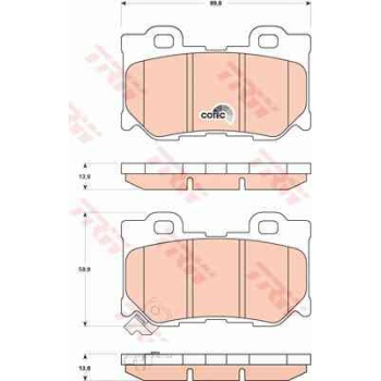 BALATA FREN ARKA-(INFINITI FX30 3.0 DT     FX37 3.7     INFINITI G7 3.7     Q50     Q60     Q70     NISSAN  370Z 2006>>   