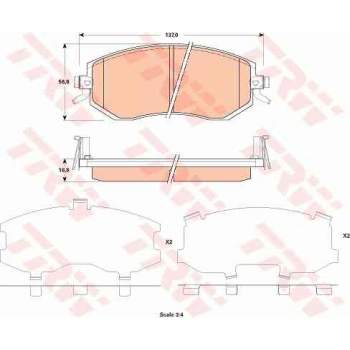 BALATA FREN ON-(SUBARU  FORESTER 09>12 2.0-2.5   IMPREZA LEGACY 08>12 2.0   OUTBACK 09>12 2.5     X5 12>    