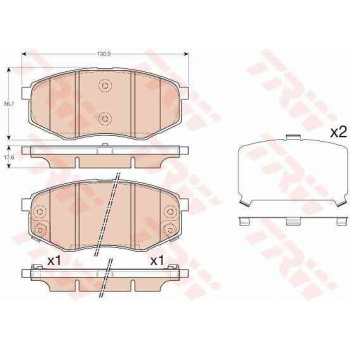 BALATA FREN ON-(HYUNDAI  IX20 11>14   KIA  SOUL 16>   