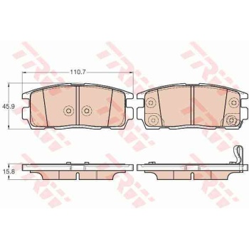 BALATA FREN ARKA-(CHEVROLET  CAPTİVA 2012>>   OPEL  ANTARA 2012>>   