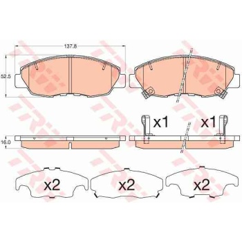 FREN BALATASI ON  HONDA  CIVIC IX 1.8 1.8 I-VTEC 02   2012- 