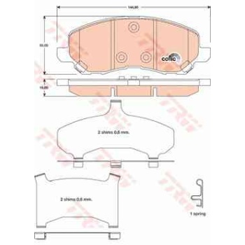 BALATA FREN ON-(MITSUBISHI  LANCER 03>11   ASX 11>12  
