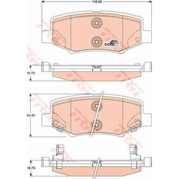 FREN BALATASI ARKA  JEEP   CHEROKEE 07-   DODGE   NITRO 2.8CRD,3.7 56-4.0 06   07- 