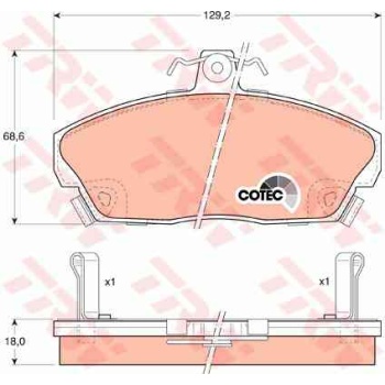 BALATA FREN ON-(HONDA  CIVIC 01>06   EURO-CIVIC 96>00   ROVER-25 ROVER-45 00>06   ROVER-200 ROVER-400 90>00  