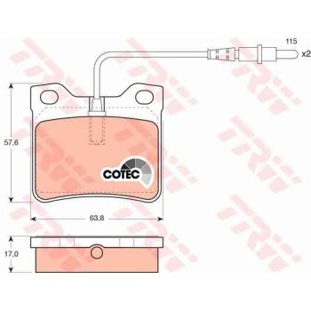 FREN BALATASI ARKA FISLI W5A 21279  PEUGEOT   406 605  