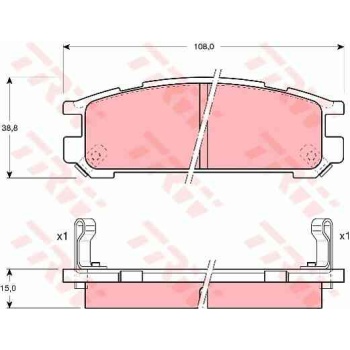 BALATA FREN ARKA-(SUBARU  LEGACY 89>98 4WD   IMPREZA 92>00 4WD   