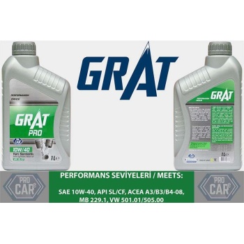 MOTOR YAĞI 1 LİTRE 10W40 YARI SENTETİK API SL   CF