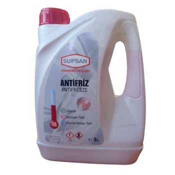 SUPSAN KIRMIZI ANTİFRİZ -56 DERECE 3 LİTRE ORGANİK
