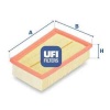 HAVA FILTRESI QASHQAI 07-12 X TRAIL 08-12 KALEOS 07-12 UCGEN TIP - UFI 30.352.00