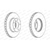 FREN DISKI ON G-CLASS W460 79-93 W461 93-00 W463 01- - FERODO DDF1891C-1