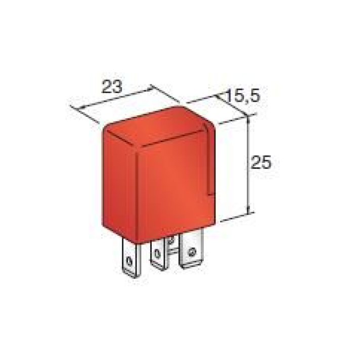 MICRO ROLE 12V 30 AMPER 4 FISLI KIRMIZI - MTA 06-03020