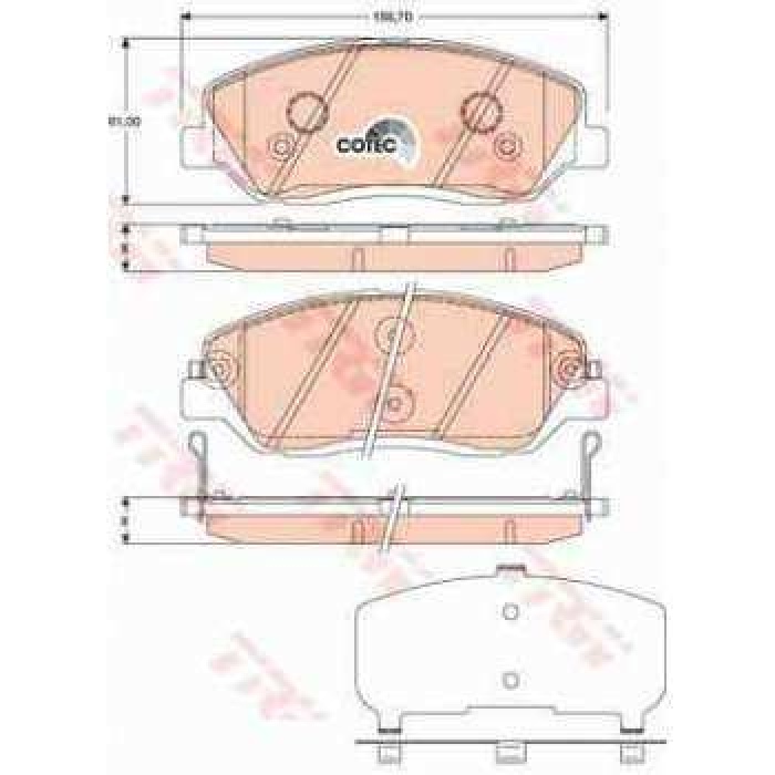 ON FREN BALATASI SANTA FE 2.2CRDI-2.2CRDI GLS-2.7 03-06--- - TRW GDB3418