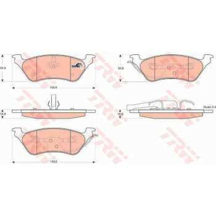 ARKA FREN BALATASI CHRYSLER VOYAGER IV 00-08 - TRW GDB4130