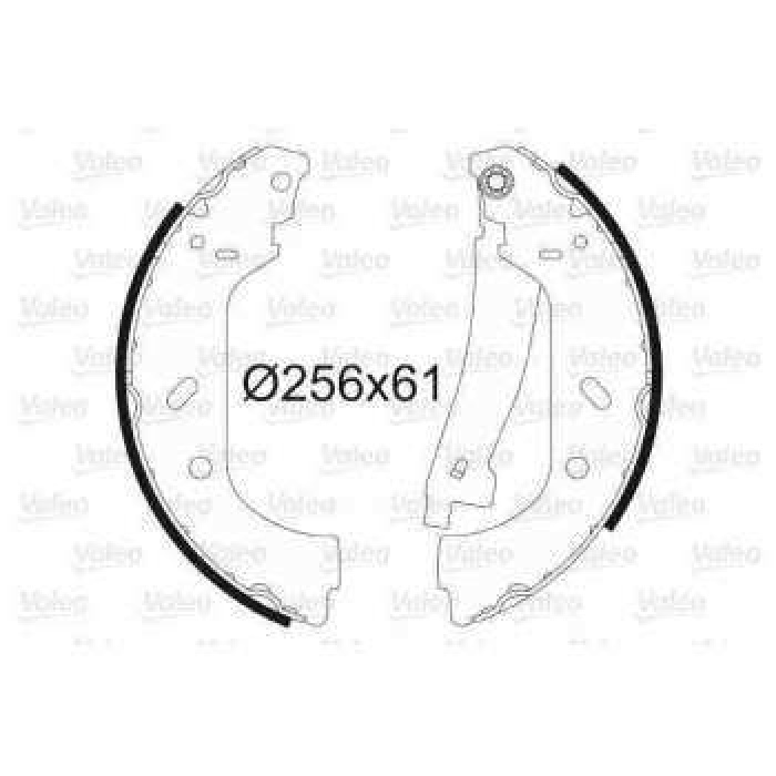 ARKA FREN BALATASI PABUCLU JUMPY EVASION SCUDO EXPERT 1.9TD 1.6 1.8 2.0 HDI 1.9 - VALEO 562552
