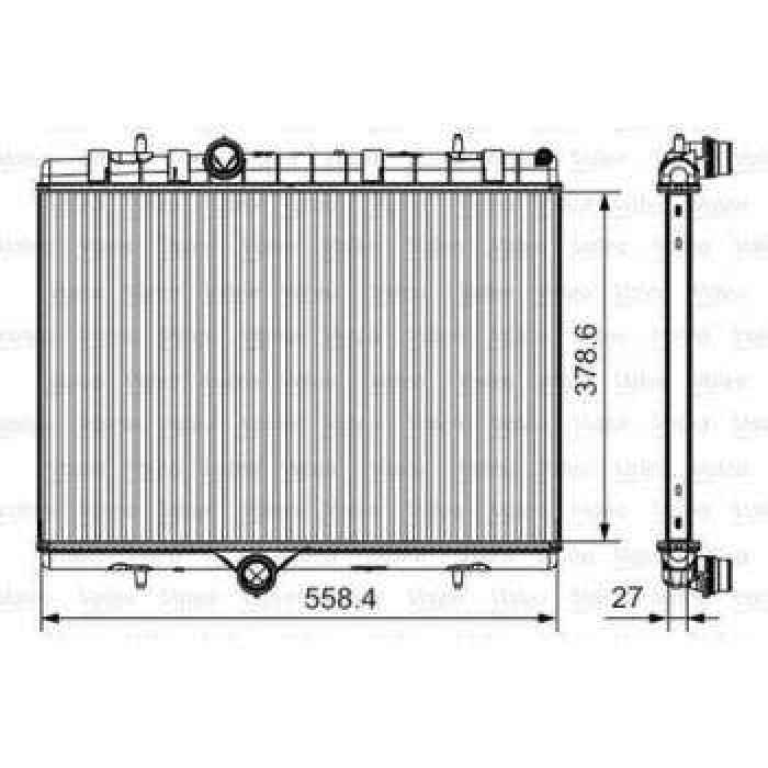 RADYATOR PSA 308 3008 C4 2013- - VALEO 735630