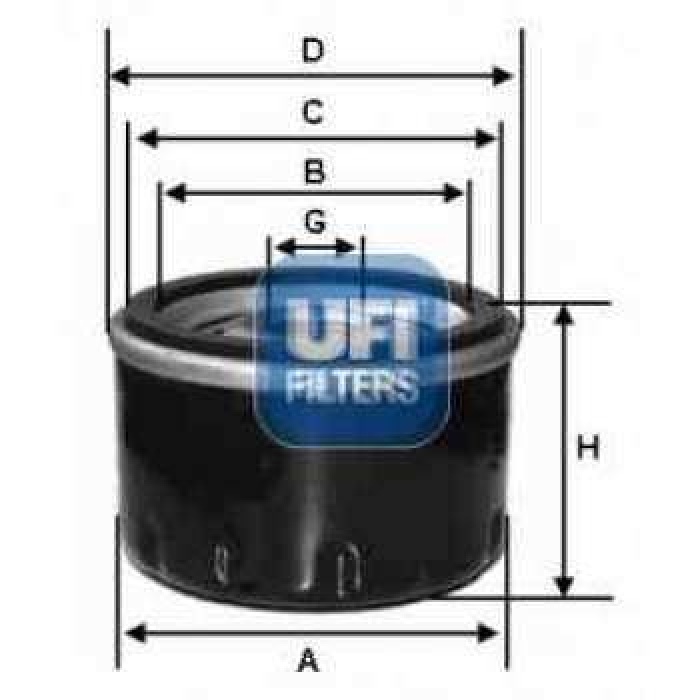YAG FILTRESI METAL BOXER III JUMPER III 22DT PUMA C81 110BG C96 130BG C110 150BG EURO5 TRANSIT V347 CUSTOM V363 2.2TDCI 155PS 11 -- LAND ROVER DEFENDER 2.2TD4 11- - UFI 23.584.00