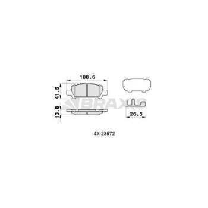 ARKA FREN BALATASI SUBARU LEGACY 3 4 FORESTER 1 - BRAXIS AB0464