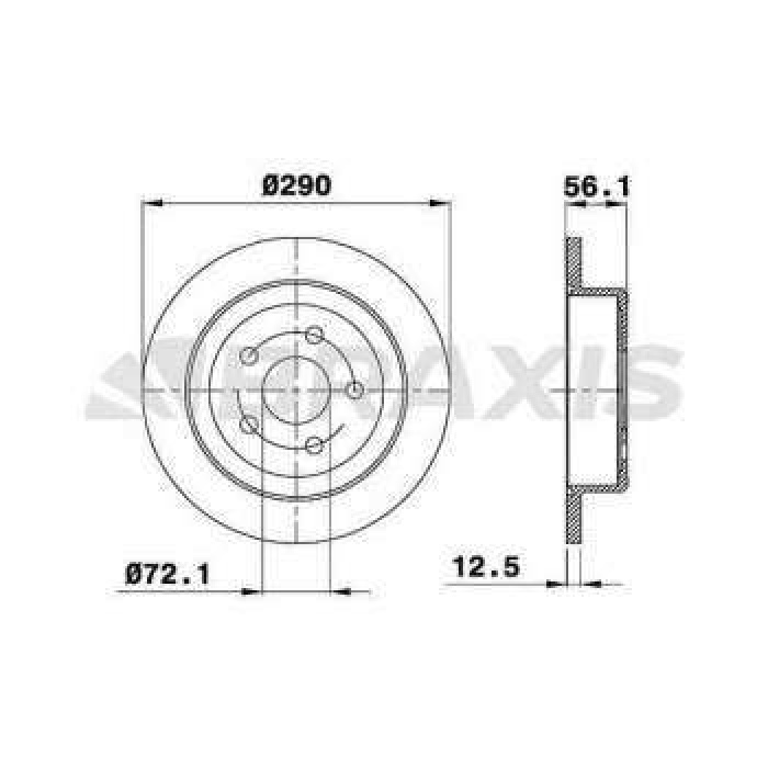 ARKA FREN DISK AYNASI CHEROKEE 2.4-2.5CRD-2.8CRD-3.7 V6 09-01- - BRAXIS AE0410