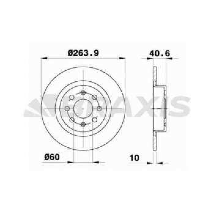 ARKA FREN AYNASI DISKI GRANDE PUNTO PUNTO EVO 1.2 - 1.3 - 1.4T JET 05- - BRAXIS AE0438