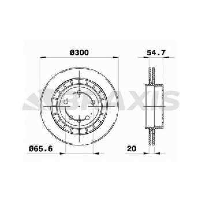 ARKA FREN DISK AYNASI SAAB 9-3 2.3I 2.3T 2.0I - BRAXIS AE0624