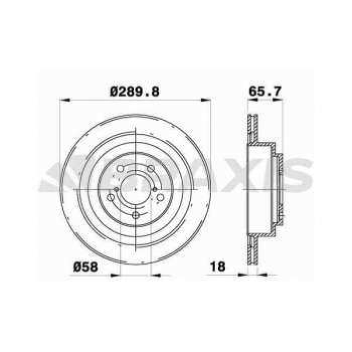 ARKA FREN DISK AYNASI SUBARU IMPREZA LEGACY 2.0I - BRAXIS AE0625