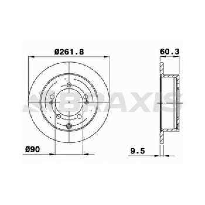 ARKA FREN DISK AYNASI MITSUBISHI PAJERO SHOGUN - BRAXIS AE0632