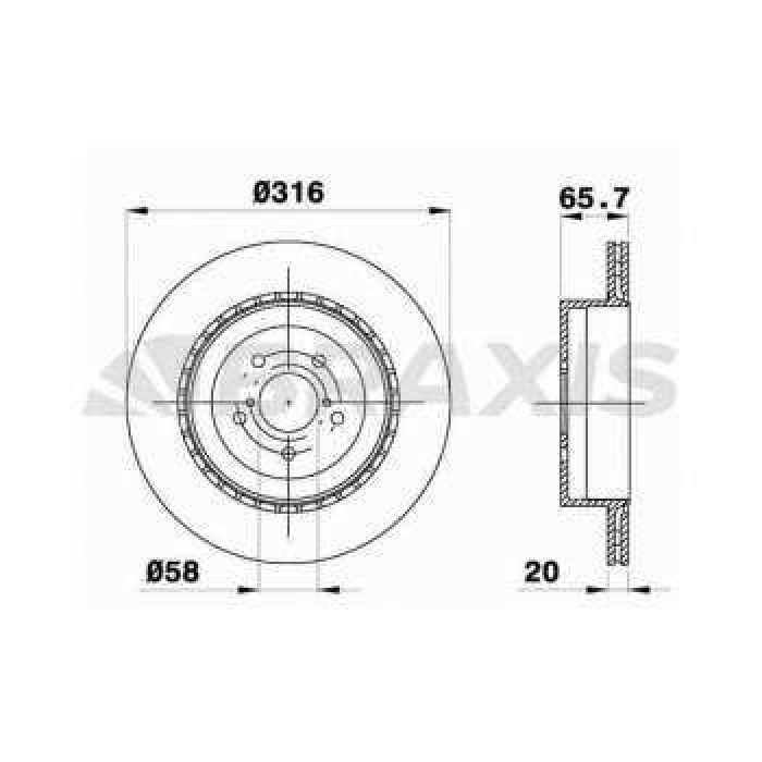 ARKA FREN DISK AYNASI SUBARU IMPREZA 2.0STI - BRAXIS AE0763