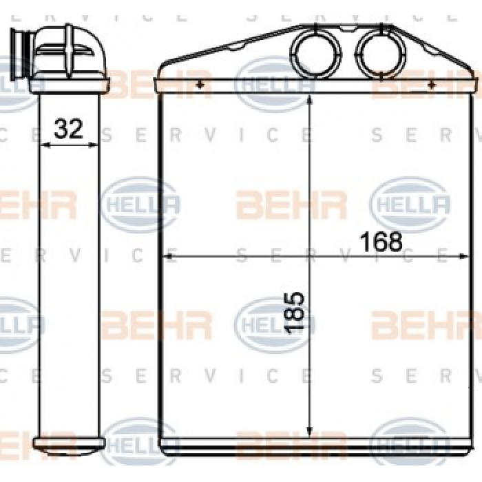 KALORIFER RADYATORU CROMA SIGNUM VECTRA C VECTRA C GTS CADILLAC BLS SAAB 9 3 9 3X - BEHR 8FH351000-611