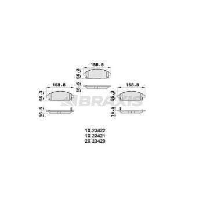 ON FREN BALATASI NISSAN X-TRAIL 2000 - 2007 - PATHFINDER 1997 - 2004 - INFINITI QX4-Q45 II 1997 - 20 - BRAXIS AB0166