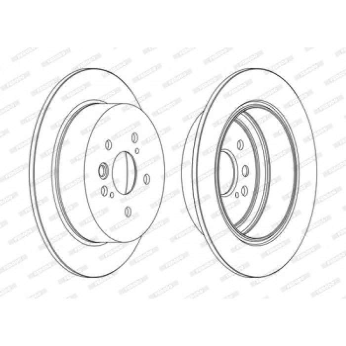 ARKA FREN DISK AYNASI RAV 4 2000 2005 CHERY TIGGO 2007- 303×5 - FERODO DDF1486C