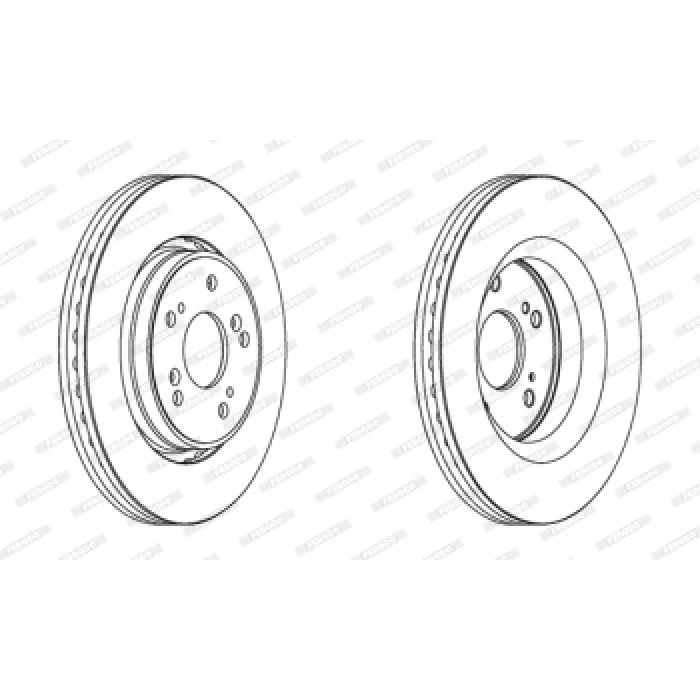 ON FREN DISKI AYNASI DUZ HONDA CRV 2007--  293X5  - FERODO DDF1820C