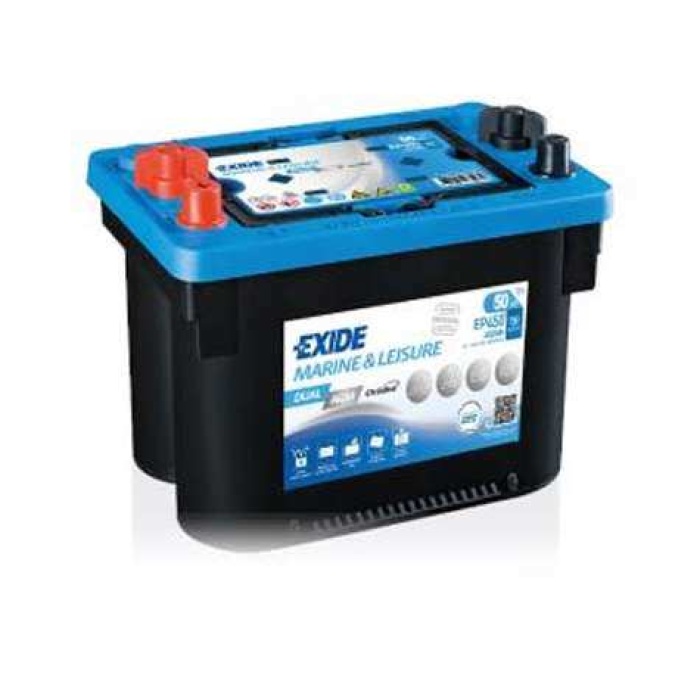 AKU 12V 50 AH 750A DUAL AGM ORBITAL DEEP CYCLE G34 260 X 173 X 206 - EXIDE EP450