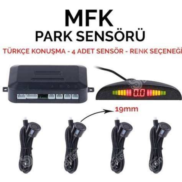 PARK SENSORU BE 750 19MM EKRANLI TURKCE KONUSAN SIYAH - MFK 100-20