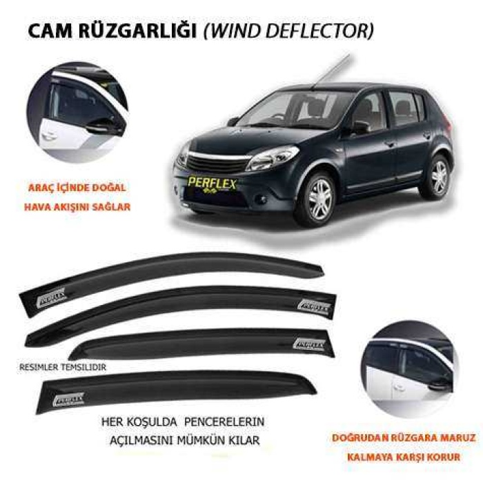 CAM RUZGARLIGI CLASSIC TIP 4 PARCA SANDERO  2007-2012 - PERFLEX PA4-DC05