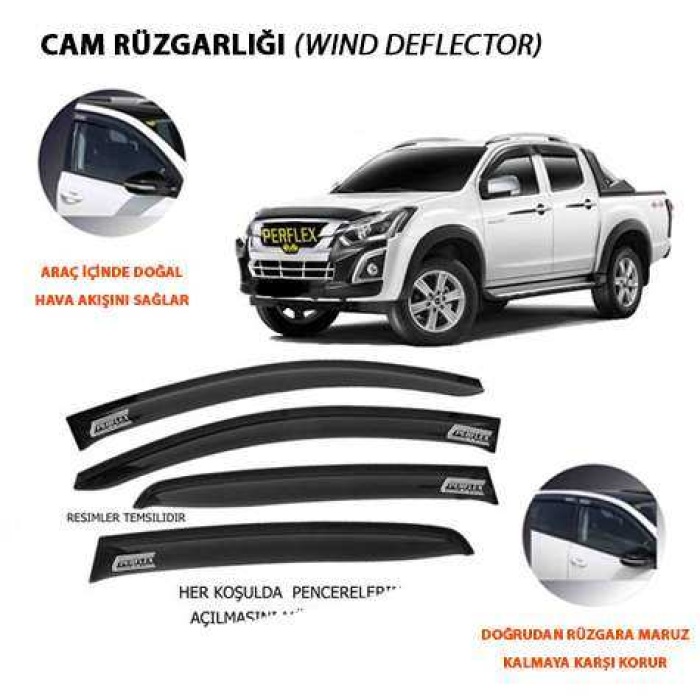 CAM RUZGARLIGI CLASSIC TIP 4 PARCA ISUZU D-MAX 2012-2018 - PERFLEX PA4-IS02