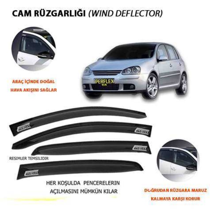 CAM RUZGARLIGI CLASSIC TIP 4 PARCA GOLF 5  2003-2008 - PERFLEX PA4-VW05