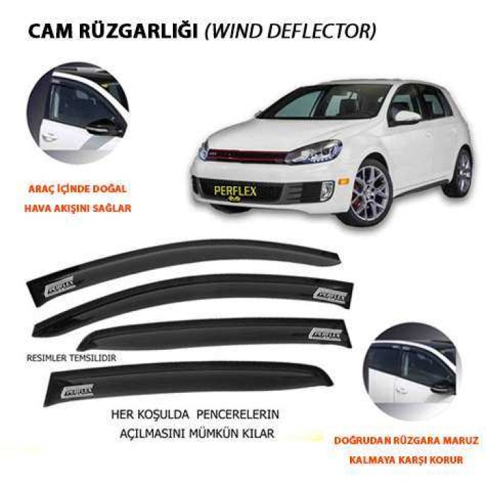 CAM RUZGARLIGI CLASSIC TIP 4 PARCA GOLF VI  2008-2012 - PERFLEX PA4-VW06