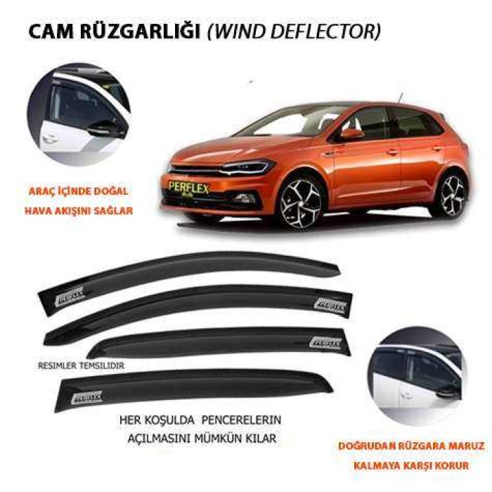 CAM RUZGARLIGI CLASSIC TIP 4 PARCA POLO  2009-2018 - PERFLEX PA4-VW18