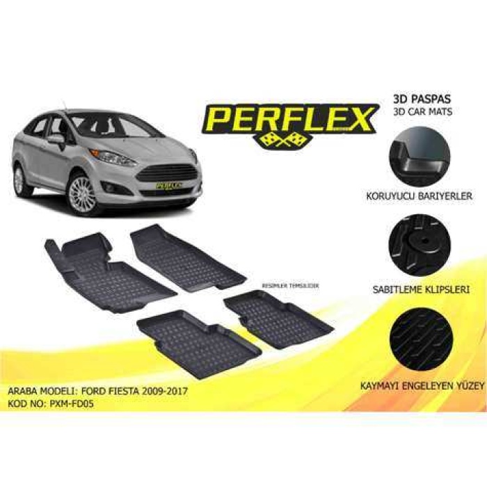 PASPAS 3D HAVUZLU X-MAT FIESTA  2009-2017 - PERFLEX PXM-FD05