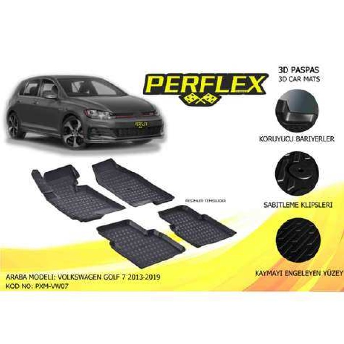 PASPAS 3D HAVUZLU X-MAT GOLF 7 2013-2019 - PERFLEX PXM-VW07