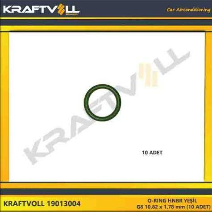 O-RING HNBR YESIL  G8 10.82 x 1.78 mm 10 ADET - KRAFTVOLL 19013004