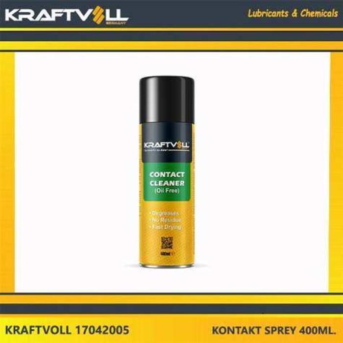 KONTAKT TEMIZLEME SPREY - YAGSIZ 400ML. - KRAFTVOLL 17042005