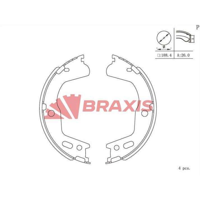 EL FREN BALATASI ARKA PABUC GRANDEUR 06 - OPTIMA 12 - KORANDO 10 - - BRAXIS AC0214