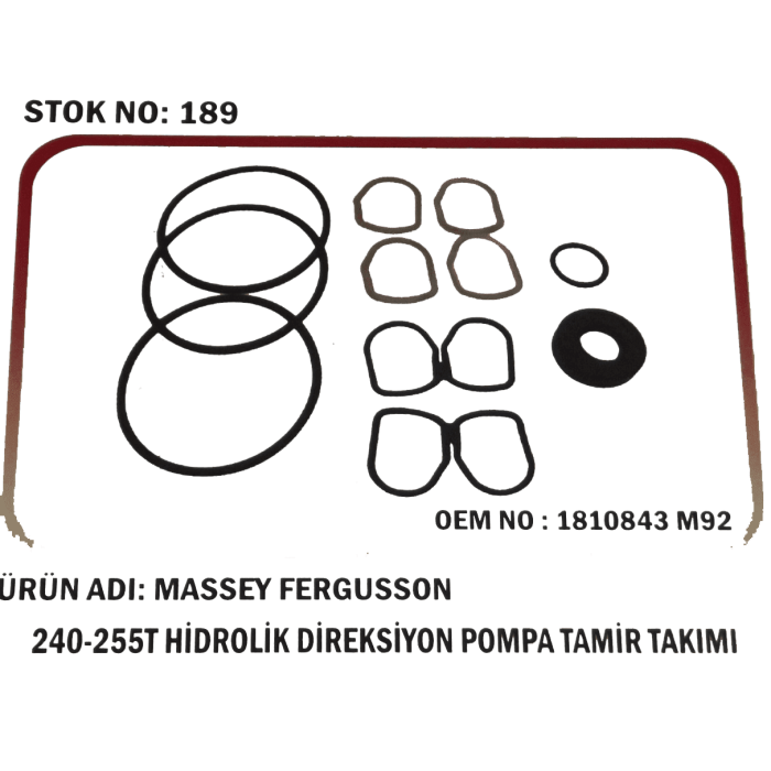 21040 240-255T Hidrolik Direksiyon Yan Pompa Tamir Takımı 189 1810843M92 Karadeniz C-473 - PY-21040