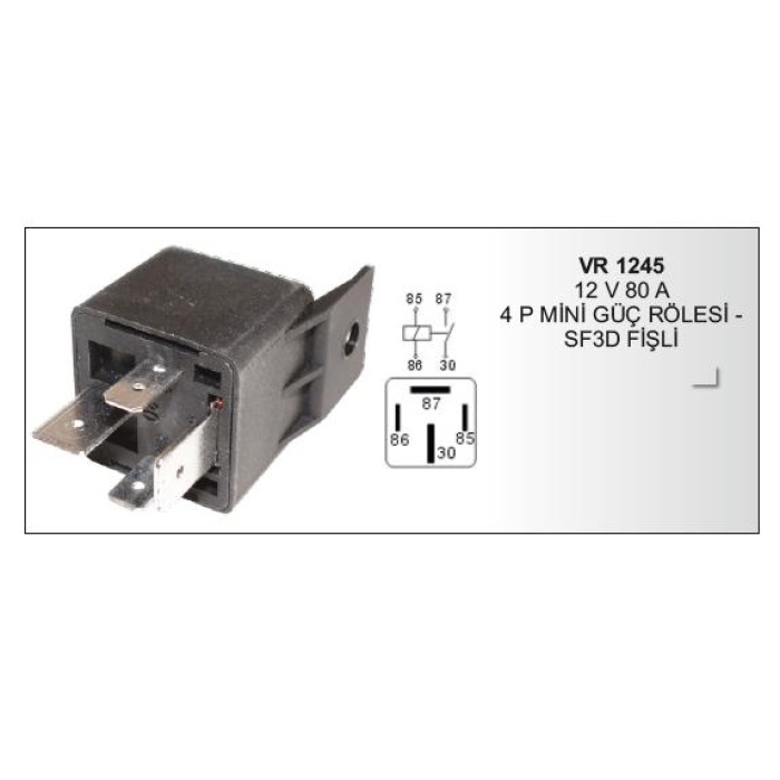 12V 80A 4P MINI RÖLE - VR1245
